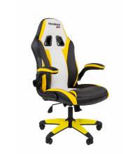 Офисное кресло Chairman Game 15 Россия экокожа черный/желтый/белый